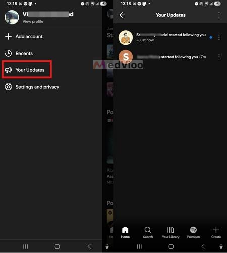 Your Updates on phone