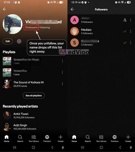 Followers list