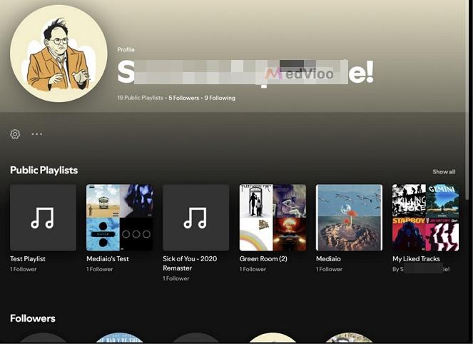 Spotify profile details