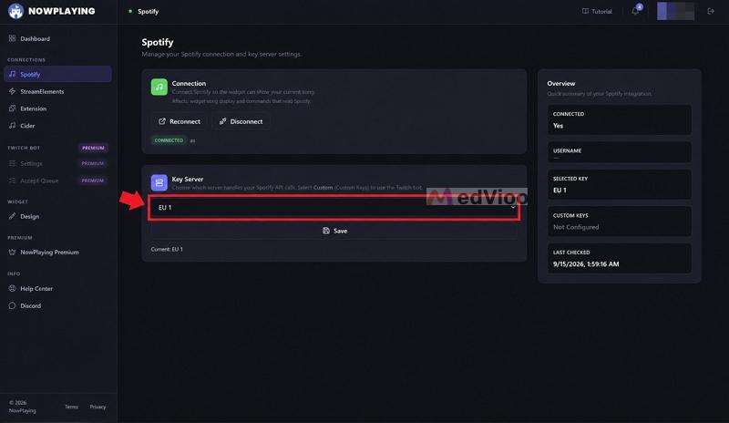 click Save | Spotify Overlays for OBS