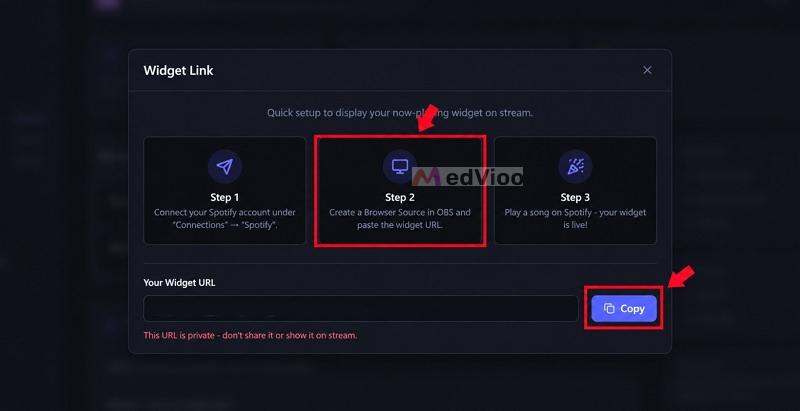 click Copy | Spotify Overlays for OBS