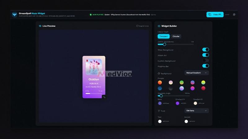 choose background type | Spotify Overlays for OBS