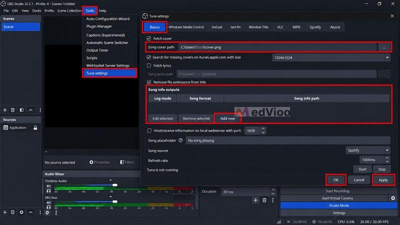 create a folder | Spotify Overlays for OBS