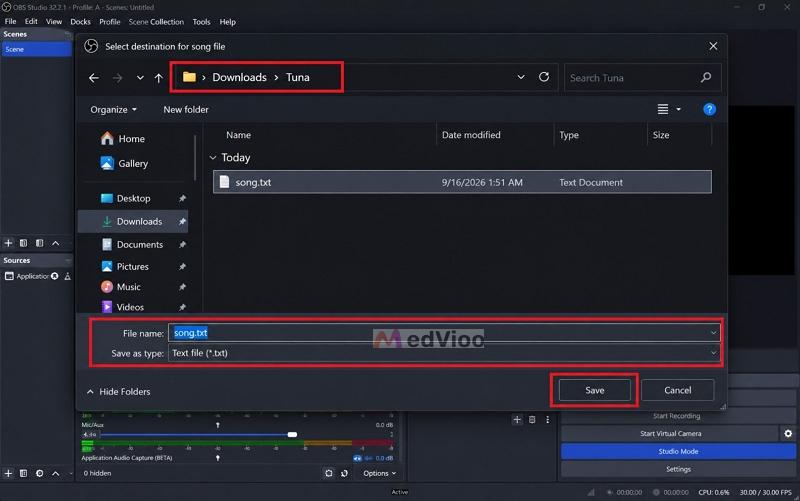 select Apply | Spotify Overlays for OBS