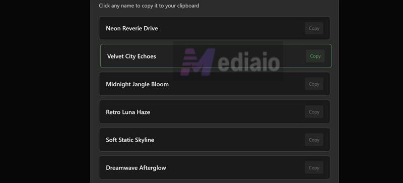 copy name | Spotify Playlist Name Generators