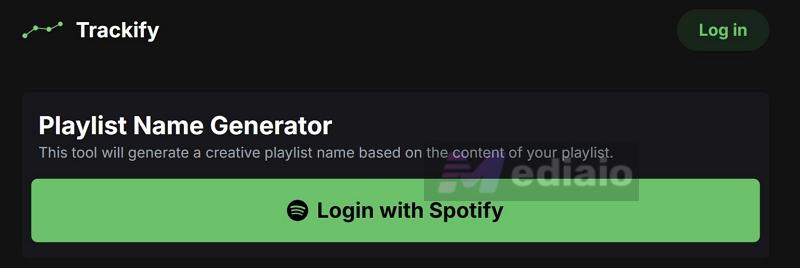 hit Login with Spotify | Spotify Playlist Name Generators