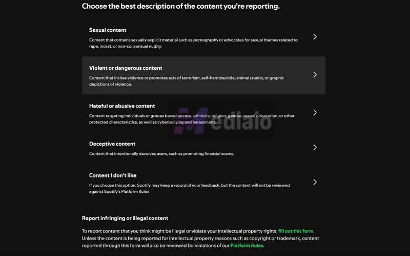 improper playlist description | Make a Playlist Public on Spotify