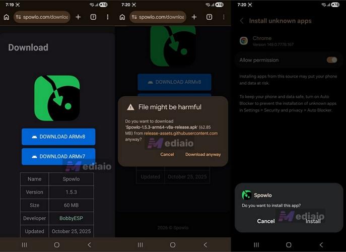 allow Install unknown apps | Spotify to FLAC