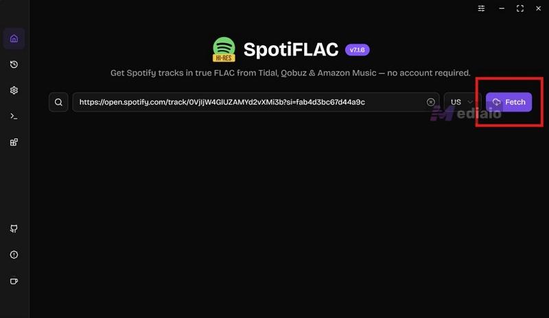 press Fetch | Spotify to FLAC