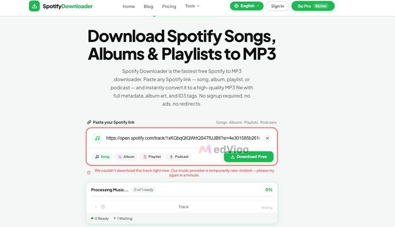 Spotify Downloader fails | Spotify Link to MP3