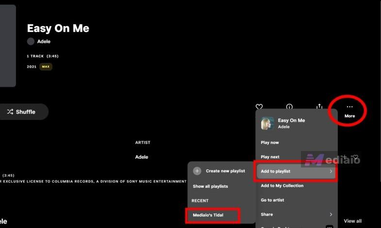 click More | Transfer Spotify Playlists to TIDAL