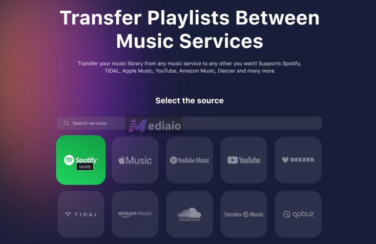 choose Spotify | Transfer Spotify Playlists to TIDAL