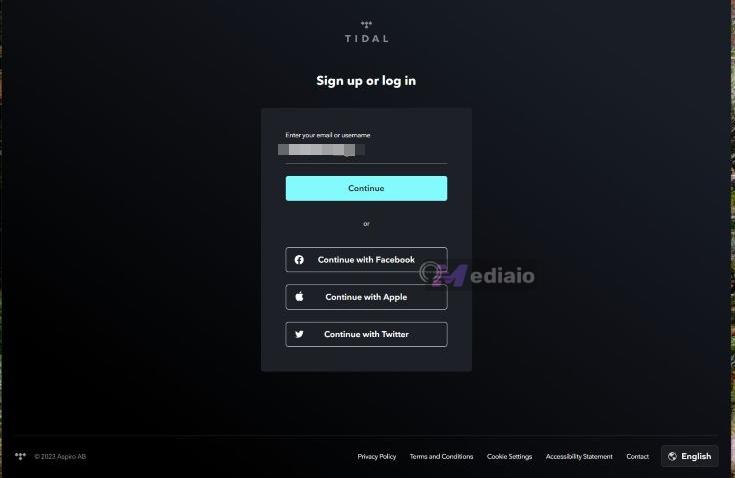 sign into TIDAL | Transfer Spotify Playlists to TIDAL