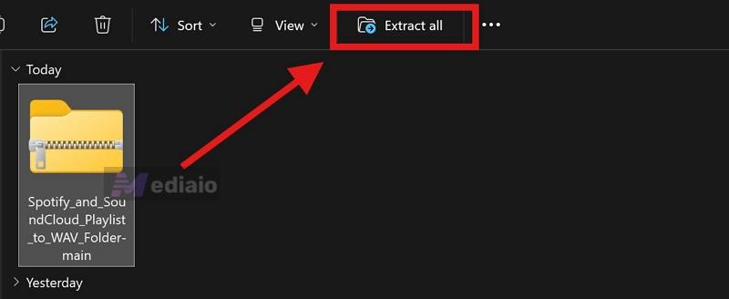 extract ZIP | Spotify to WAV