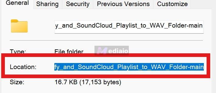 copy ZIP path | Spotify to WAV