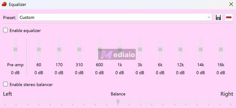 10-band equalizer | Strawberry Music Player