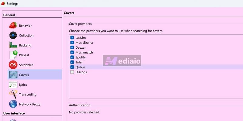 cover art | Strawberry Music Player