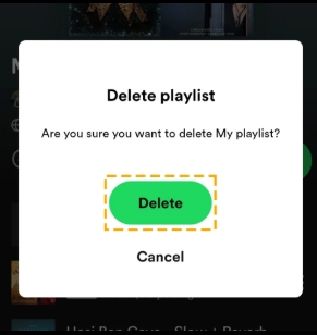 confirm playlist deletion | Delete a Playlist on Spotify