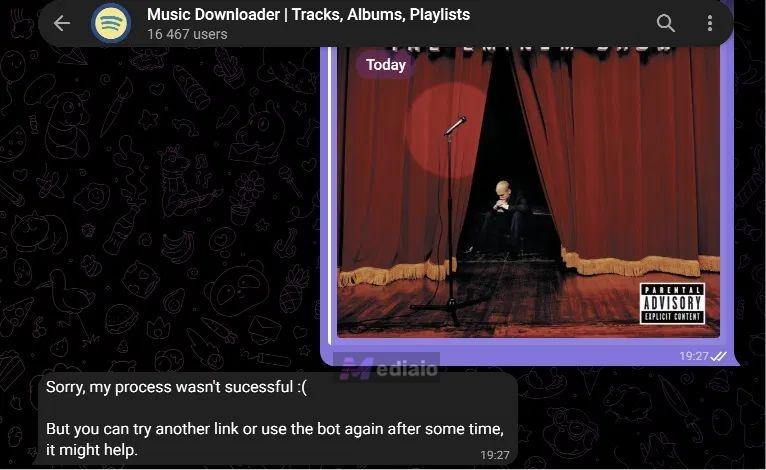 SpotSeekBot error | Convert Spotify Playlist to MP3