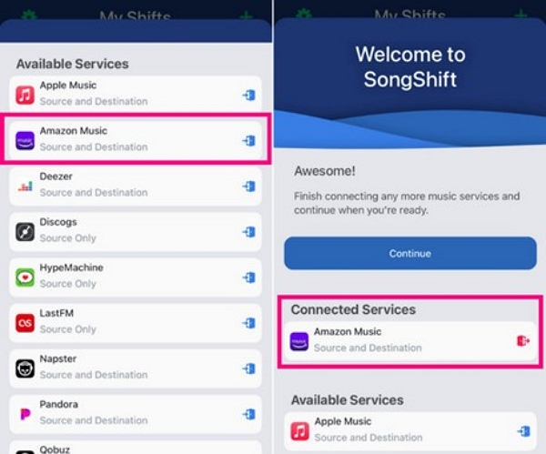 Choose Amazon Music | amazon music to spotify