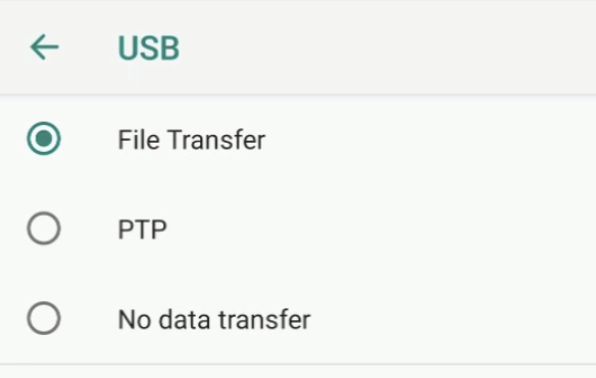 choose USB mode | Transfer Music to MP3 Player