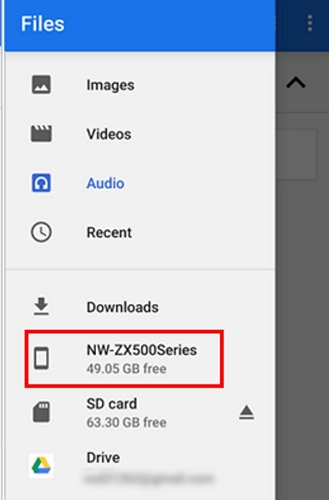 open USB storage | Transfer Music to MP3 Player