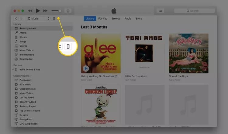 select phone in iTunes | Transfer Music from PC to iPhone Without iTunes