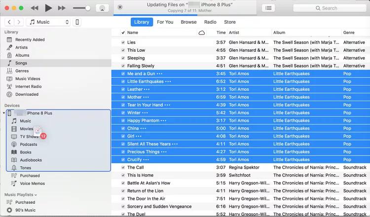 drag selected music | Transfer Music from PC to iPhone Without iTunes