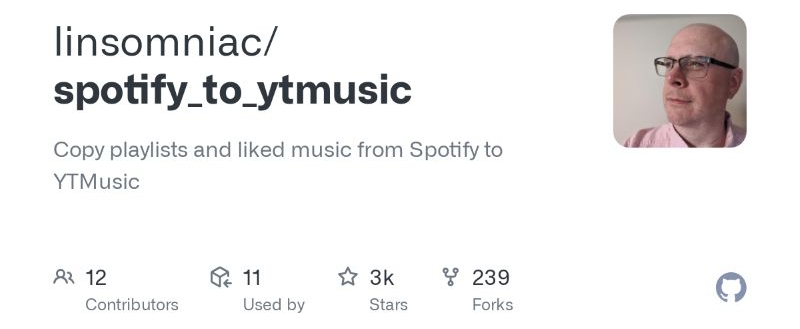 spotify_to_ytmusic GitHub Utility | Transfer Spotify Playlists to YouTube Music