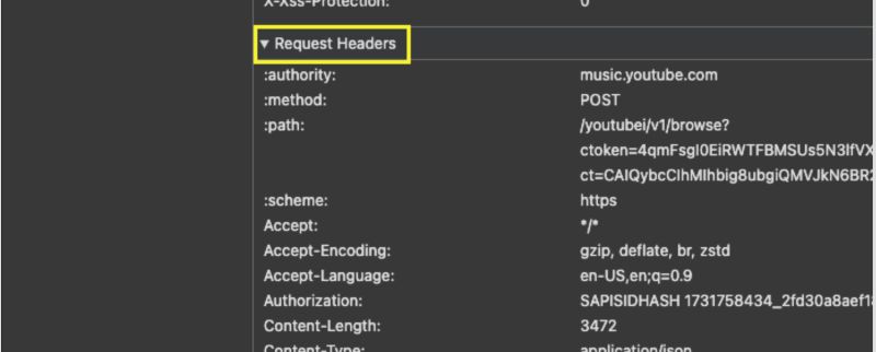 copy everything in Request Headers | Transfer Spotify Playlists to YouTube Music