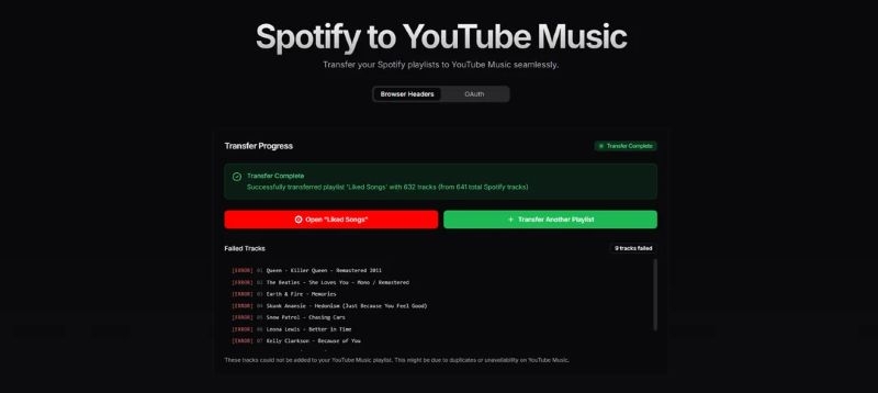 click Transfer to YouTube Music | Transfer Spotify Playlists to YouTube Music
