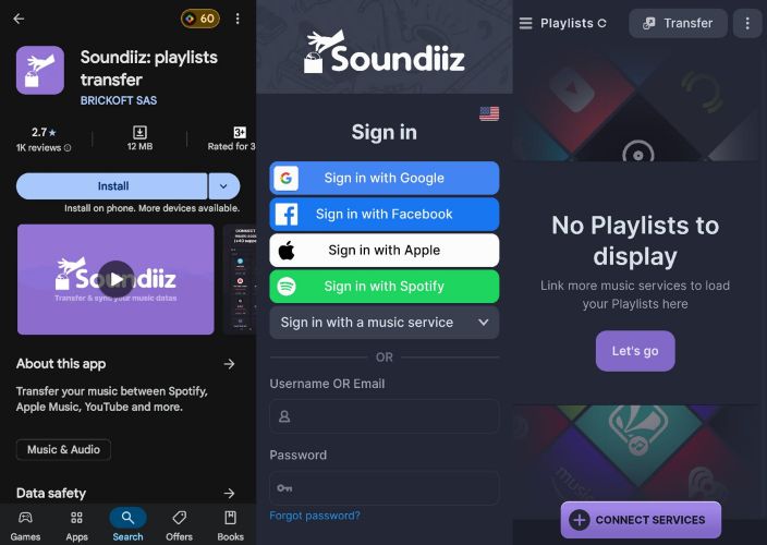 tap Connect Services | Transfer Spotify Playlists to YouTube Music