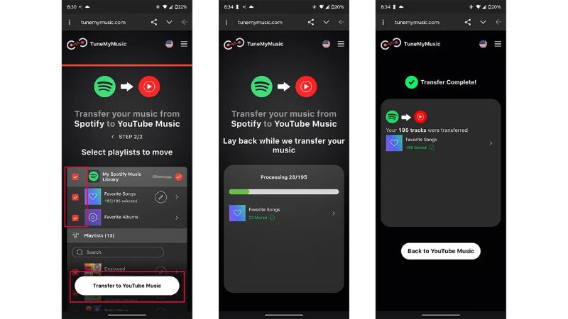 pick playlists | Transfer Spotify Playlists to YouTube Music