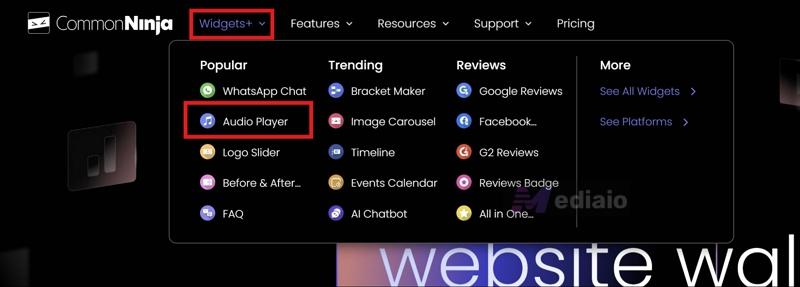 click Create Audio Player | Tumblr Music Players