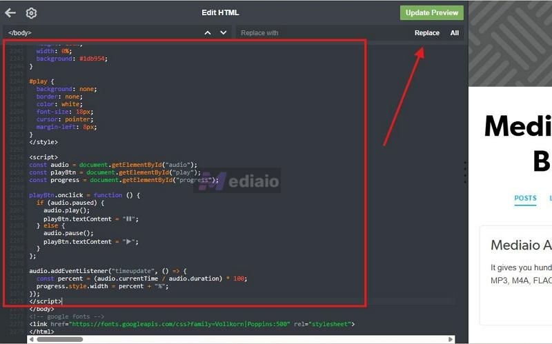 GPT-generated player code | Tumblr Music Players