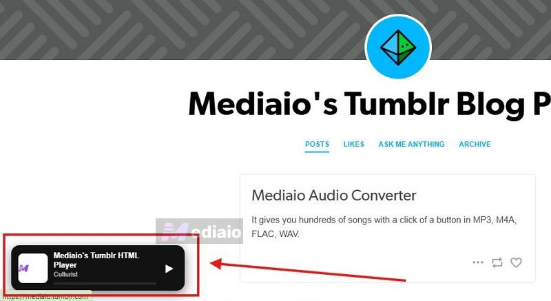 open Tumblr blog | Tumblr Music Players