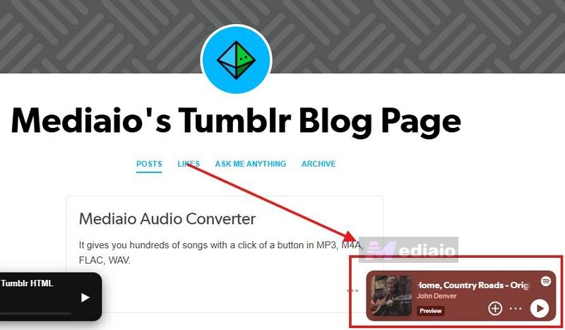 30-second playback | Tumblr Music Players