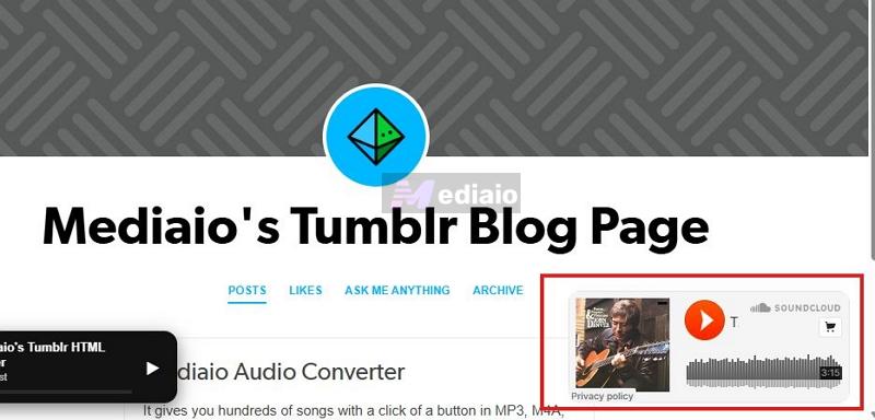 SoundCloud player | Tumblr Music Players