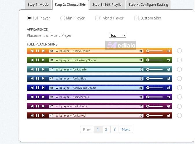 pick player type | Tumblr Music Players