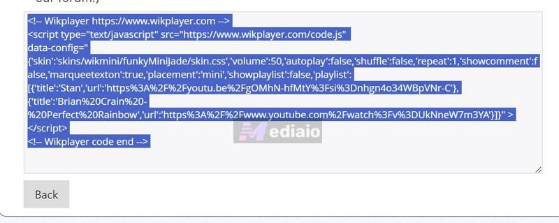 copy embed code | Tumblr Music Players