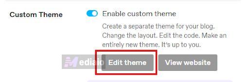 click Edit theme | Tumblr Music Players