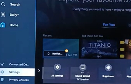 access Settings on TV | Pandora Not Working