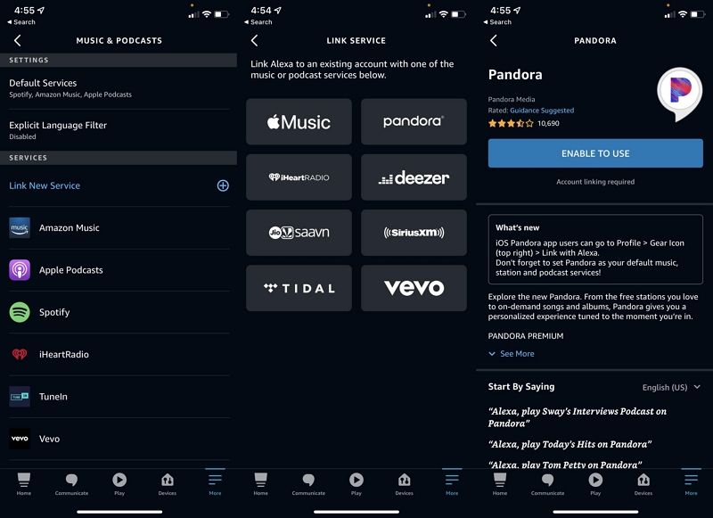Link New Service | how to turn off shuffle on amazon music