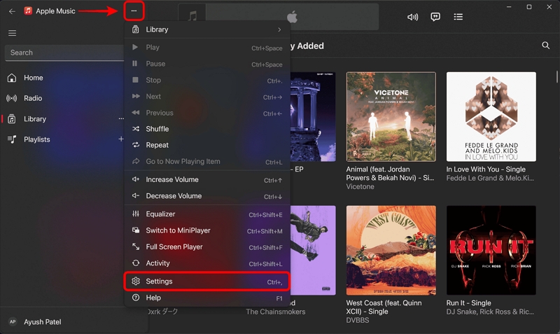 Turn On Crossfade on Apple Music windows | create a playlist on amazon music