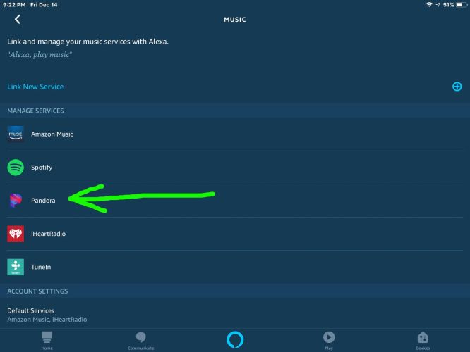 select Pandora | Play Pandora on Alexa