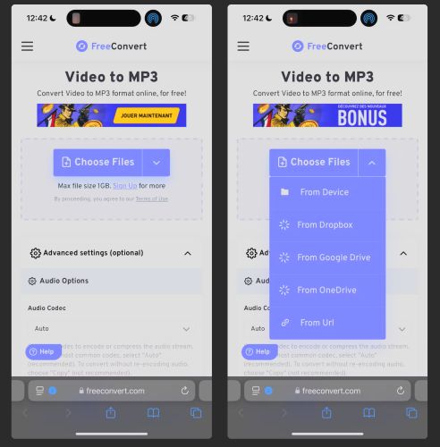 tap Choose Files | Best Audio Converters
