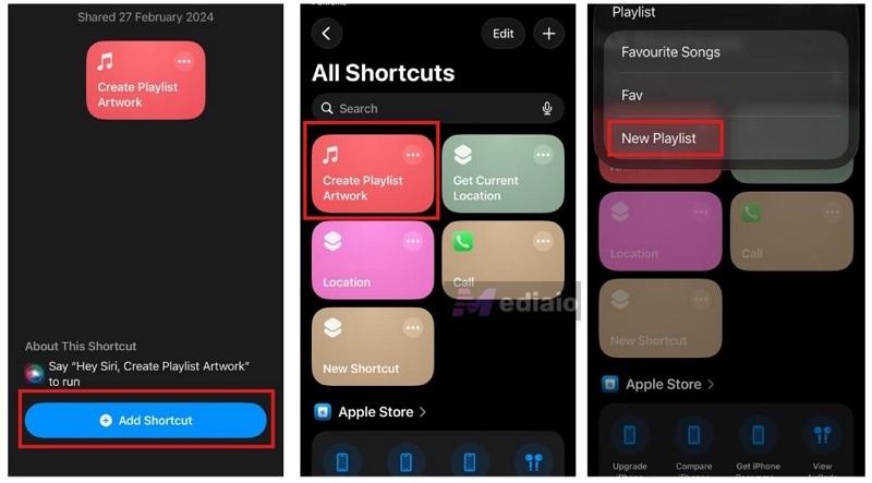 tap Shortcuts | Change Apple Music Playlist Covers