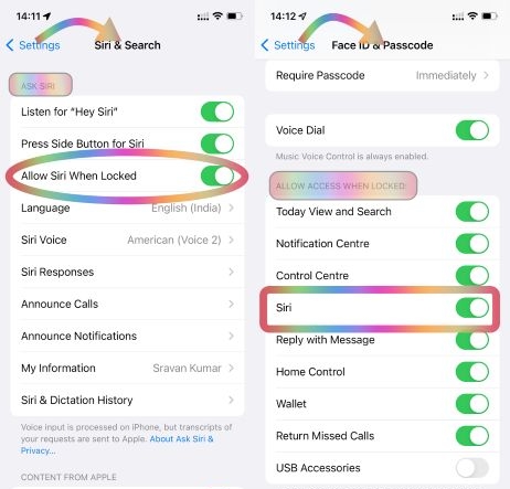 enable Allow Siri When Locked | Spotify on Apple CarPlay