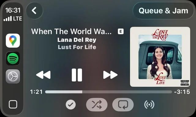 infotainment software | Spotify on Apple CarPlay