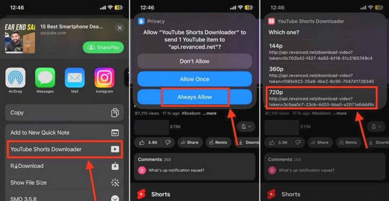 save YouTube videos | YouTube Video Downloader Shortcuts